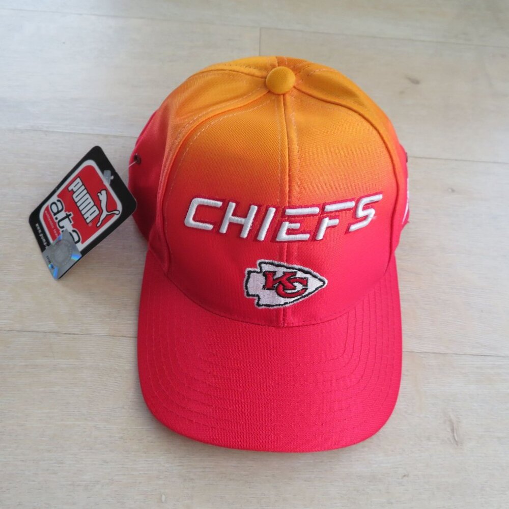 Vintage NFL Chiefs Puma A.T.A. Pro Line Authentic Adjustable Cap Red & Orange